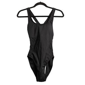 Andie The Tulum One Piece Swimsuit Black Crisscross Beach Pool Resort XS New